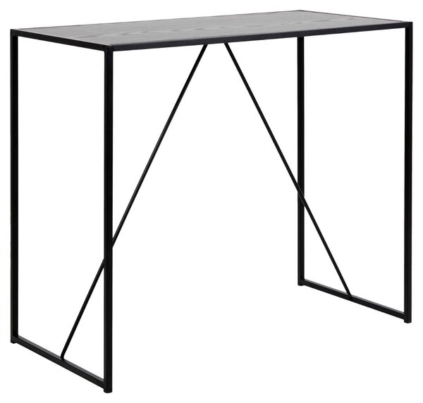 Masa tip bar Seaford, Negru, 105x120x60 cm