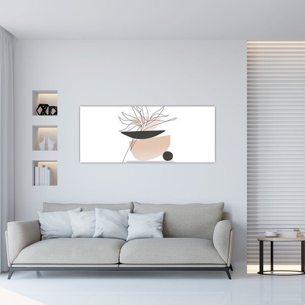 Tablou - Linie de artă flori N⁰1 (120x50 cm)