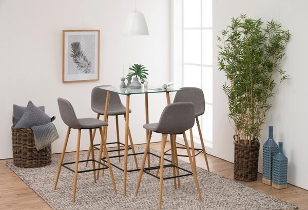 Scaun de bar Wilma V3, Gri, 101x46.6x51 cm