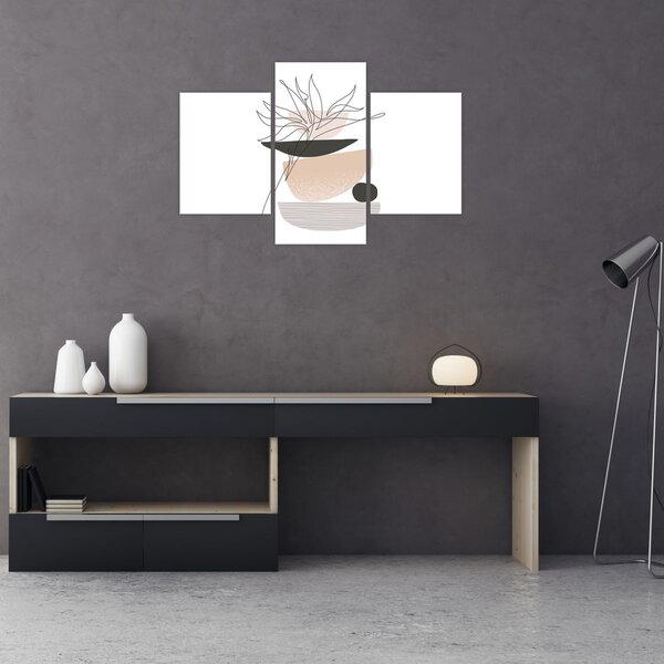 Tablou - Linie de artă flori N⁰1 (90x60 cm)
