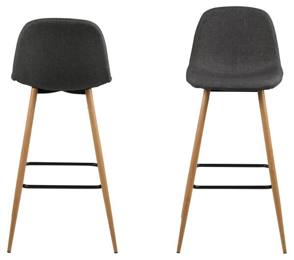 Scaun de bar Wilma, Gri, 101x46.6x51 cm