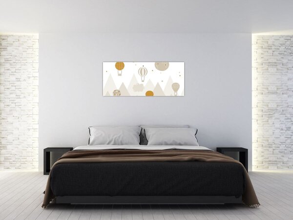 Tablou - Baloane zburătoare (120x50 cm)