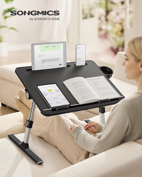 Masuta pentru laptop Barden, Negru, 56x40x36 cm