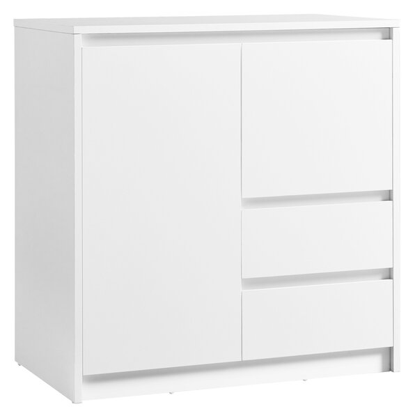 Dulap de depozitare cu 3 usi Kailyn, Alb, 70x40x74.5 cm
