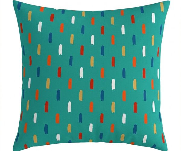 Husa pentru perna din microfibra LUNIRA 45x45 cm, turcoaz