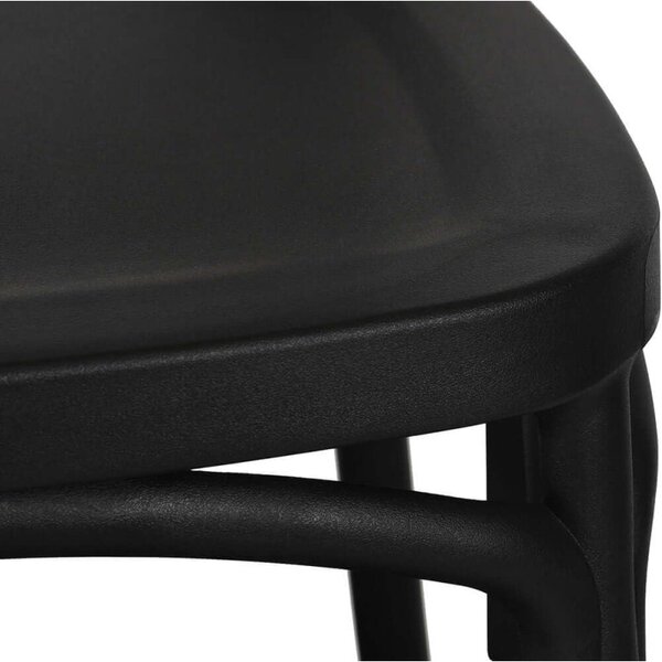 Scaun de bucatarie, stil clasic, inaltime 88 cm, polipropilena, negru