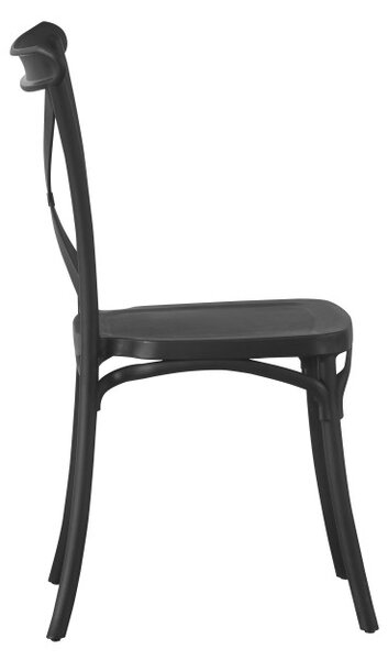 Scaun de bucatarie, stil clasic, inaltime 88 cm, polipropilena, negru