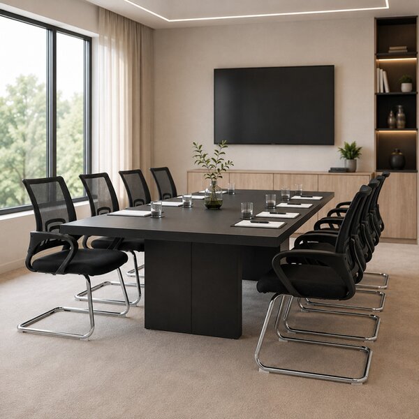 Scaun de birou cu suport lombar, design modern, inaltime 92 cm, maxim 120 kg, negru