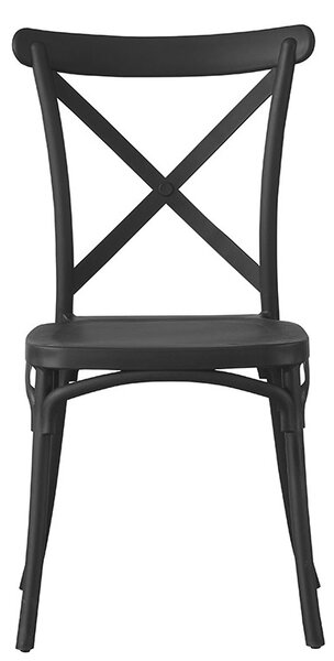 Scaun de bucatarie, stil clasic, inaltime 88 cm, polipropilena, negru