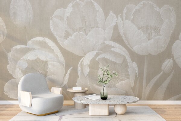Fototapet Afișaj floral elegant în sepia, Populare fototapet, Populare fototapet, w08193v1 - Muralas.ro