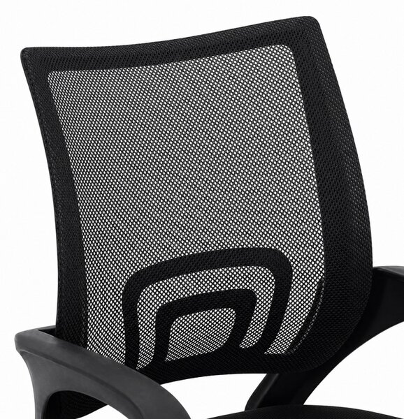 Scaun de birou cu suport lombar, design modern, inaltime 92 cm, maxim 120 kg, negru