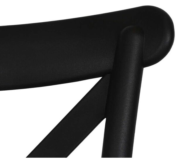 Scaun de bucatarie, stil clasic, inaltime 88 cm, polipropilena, negru