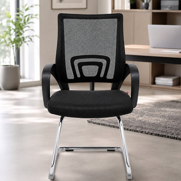 Scaun de birou cu suport lombar, design modern, inaltime 92 cm, maxim 120 kg, negru