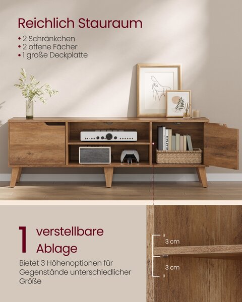 Comoda TV Miranta, Maro miere, 147x39x50.1 cm