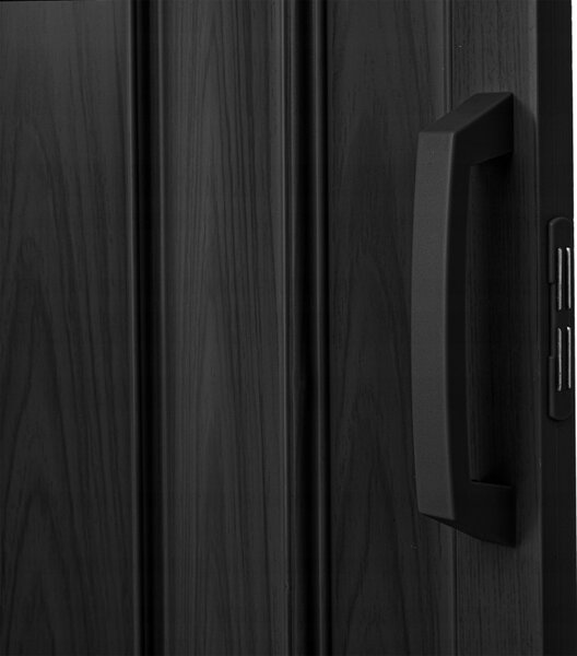 Usa de interior plianta tip acordeon, 203x80cm, negru, 0,7mm