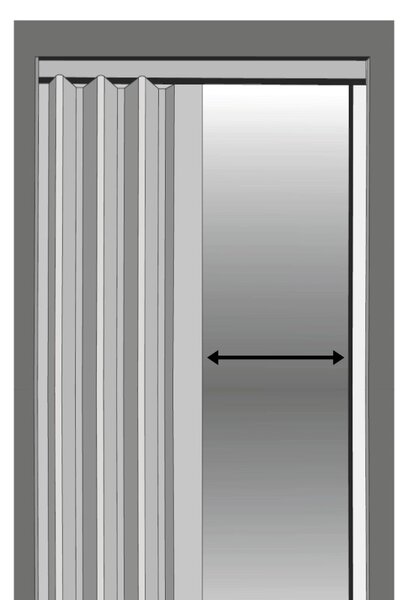 Usa de interior plianta tip acordeon, 203x80cm, negru, 0,7mm