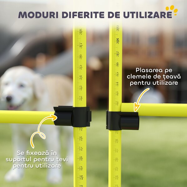PawHut set din 4 obstacole pentru caini reglabile pe inaltime, 99x71x95, albastru | Aosom Romania