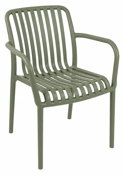 Scaun de gradina stivuibil cu brate, pentru terasa si balcon, 54x58.5x80.5 cm