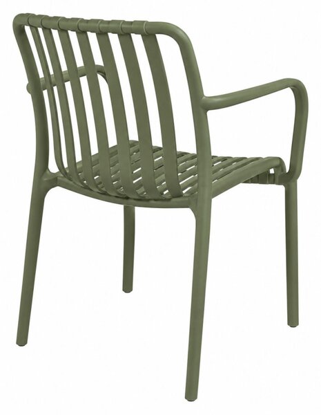 Scaun de gradina stivuibil cu brate, pentru terasa si balcon, 54x58.5x80.5 cm