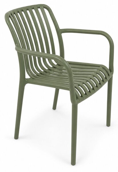 Scaun de gradina stivuibil cu brate, pentru terasa si balcon, 54x58.5x80.5 cm