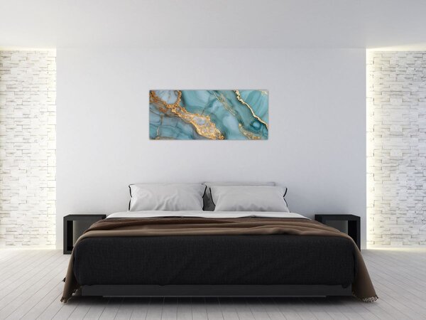 Tablou - Marmură turcoaz (120x50 cm)