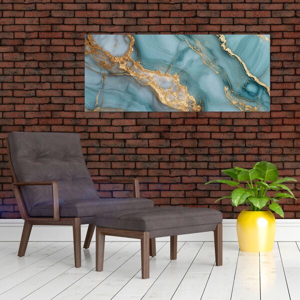 Tablou - Marmură turcoaz (120x50 cm)