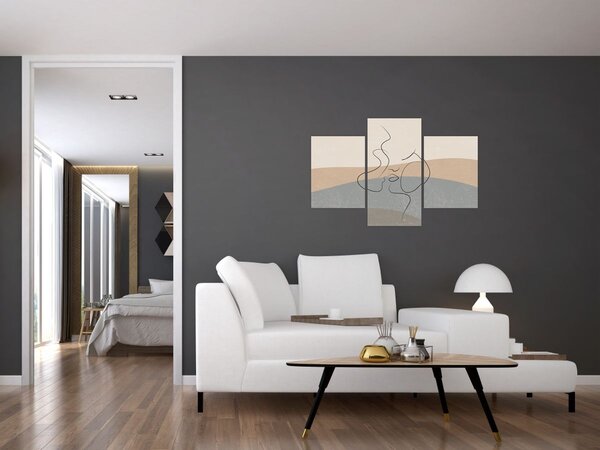 Tablou - Sărut de linie de artă (90x60 cm)