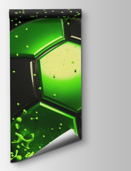 Fototapet Mingea de fotbal verde și negru, Fototapet designer, Fototapet populare, u72789 - Tapeko.ro
