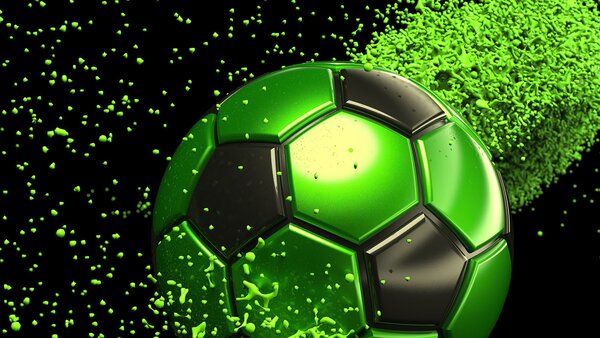 Fototapet Mingea de fotbal verde și negru, Fototapet designer, Fototapet populare, u72789 - Tapeko.ro