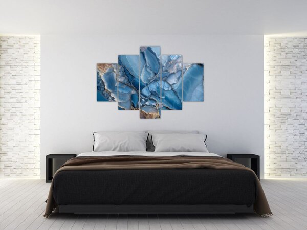 Tablou - Marmură albastră fragmentată (150x105 cm)