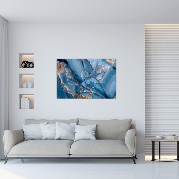 Tablou - Marmură albastră fragmentată (90x60 cm)