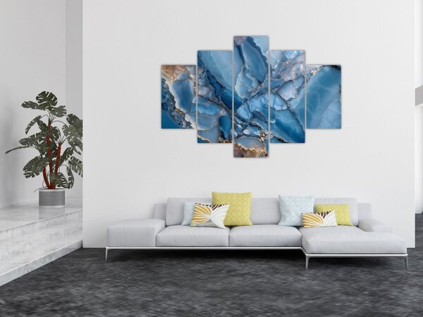 Tablou - Marmură albastră fragmentată (150x105 cm)