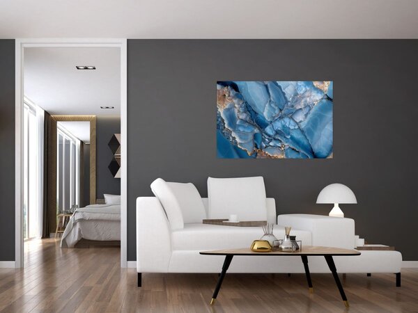 Tablou - Marmură albastră fragmentată (90x60 cm)