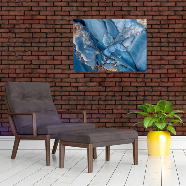 Tablou - Marmură albastră fragmentată (70x50 cm)