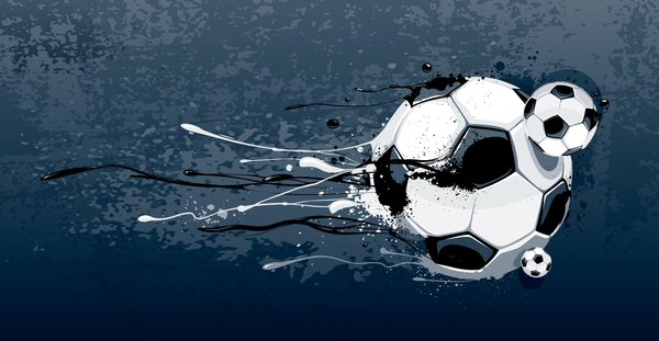 Fototapet Mingea de fotbal cu stropi de vopsea, Fototapet copii, Fototapet populare, u95009 - Tapeko.ro