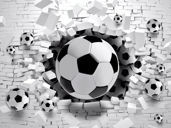 Fototapet Mingile de fotbal care sparg barierele, Fototapet copii, Fototapet populare, u96315 - Tapeko.ro