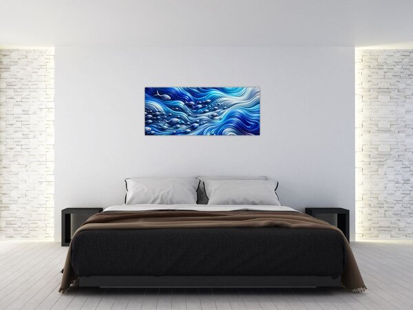 Tablou – Pești în valuri (120x50 cm)