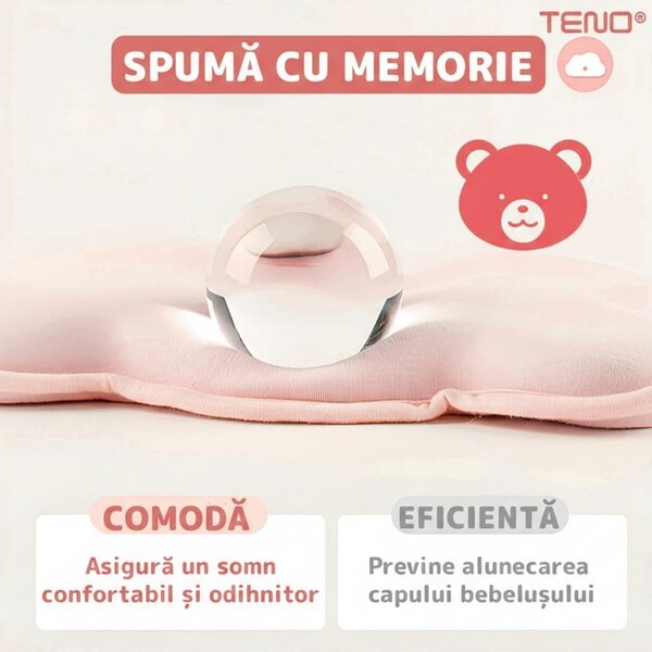 Perna bebelusi impotriva plagiocefaliei, din bumbac hipoalergenic