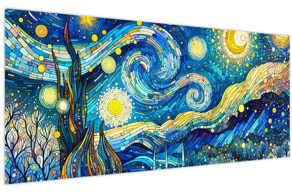 Tablou – Mozaic al nopții înstelate (120x50 cm)
