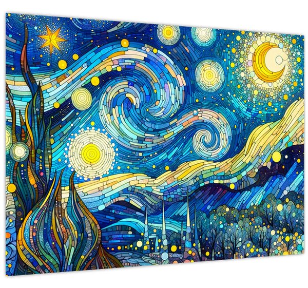 Tablou – Mozaic al nopții înstelate (70x50 cm)