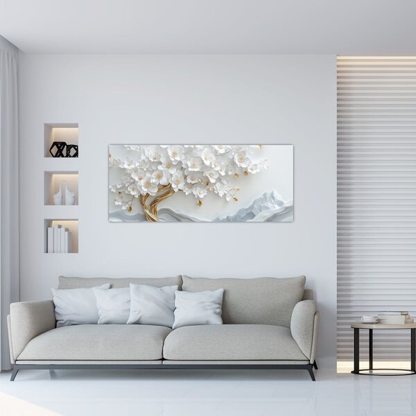 Tablou – Arborele vieții 3D elegant (120x50 cm)