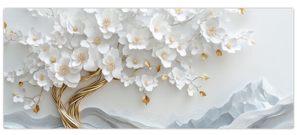 Tablou – Arborele vieții 3D elegant (120x50 cm)