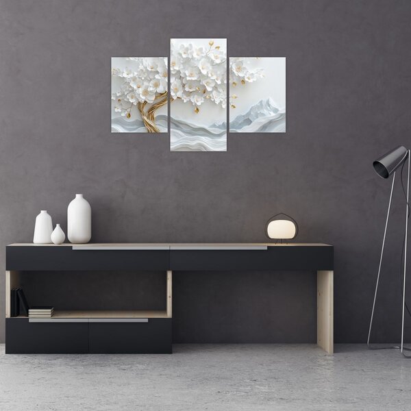 Tablou – Arborele vieții 3D elegant (90x60 cm)