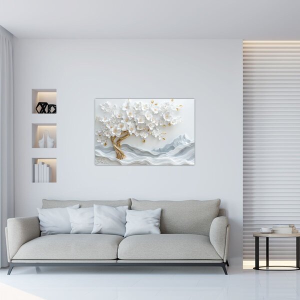 Tablou – Arborele vieții 3D elegant (90x60 cm)