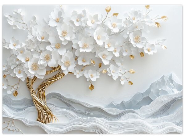 Tablou – Arborele vieții 3D elegant (70x50 cm)