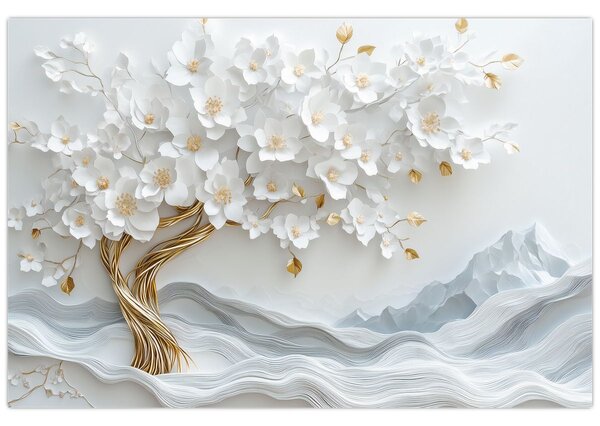 Tablou – Arborele vieții 3D elegant (90x60 cm)