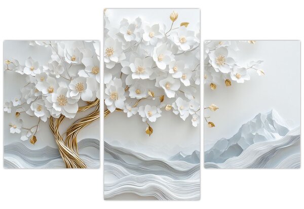 Tablou – Arborele vieții 3D elegant (90x60 cm)