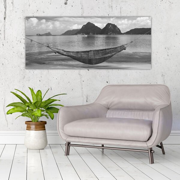 Tablou - Hamac pe plajă (120x50 cm)