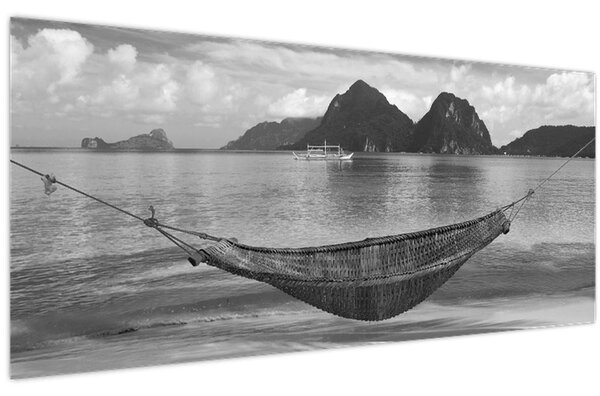 Tablou - Hamac pe plajă (120x50 cm)