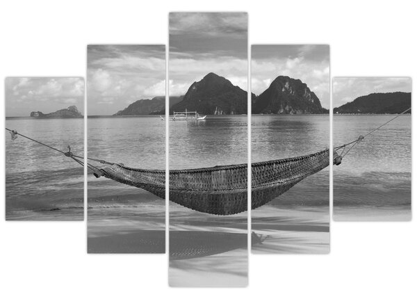 Tablou - Hamac pe plajă (150x105 cm)